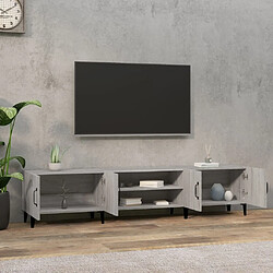 Avis Maison Chic Meuble TV scandinave gris - Banc TV pour salon Sonoma 180x31,5x40 cm bois d'ingénierie -MN45261