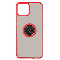 Avizar Coque Apple iPhone 13 Pro Bi-matière Bague Métallique Support rouge