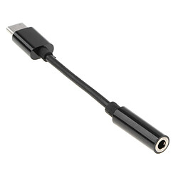 Adaptateur de câble audio de type c à 3,5 mm aux écouteurs pour Samsung noir pas cher