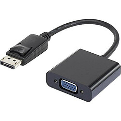 Adaptateur DisplayPort, VGA Renkforce RF-4212174 [1x DisplayPort mâle - 1x VGA femelle] 0.12 m noir contacts dorés