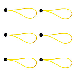 6 Pièces 15cm Heavy Duty Bungee Cordon Attachez Cordon Canopy Bretelles Jaune pas cher