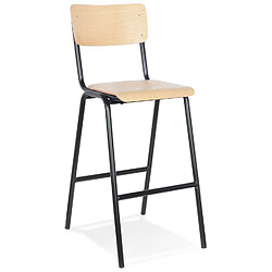 Alterego Tabouret de bar 'STRAVA' finition naturelle classique