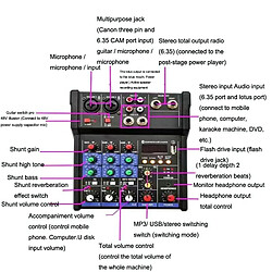 Table De Mixage Sans Fil Avec Micro Effet Bluetooth Enregistrement K Song YONIS pas cher