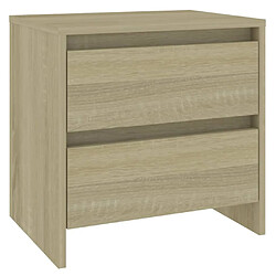 vidaXL Table de chevet chêne sonoma 45x34,5x44,5 cm bois d’ingénierie