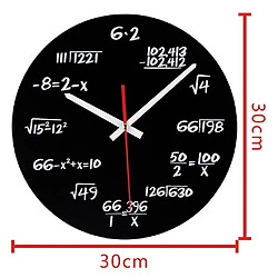 Avis Universal Horloge acrylique, formule mathématique, horloge murale.