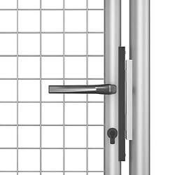 Avis vidaXL Porte de jardin Acier galvanisé 105x200 cm Argenté