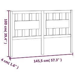 vidaXL Tête de lit Blanc 145,5x4x100 cm Bois massif de pin pas cher