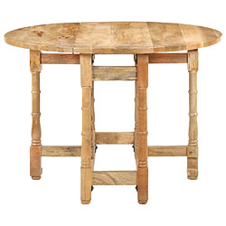 Avis Maison Chic Table de salle à manger,Table à dîner Rond 110x76 cm Bois de manguier massif -GKD56992