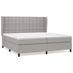 Maison Chic Lit Adulte - Lit simple Lit à sommier tapissier avec matelas moelleux - Meuble de Chambre - Gris clair 200x200cm Tissu -MN51063