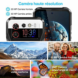 Acheter Téléphone Portable DOOGEE V20S 5G Incassable 12Go+256Go,6.43 pouces AMOLED FHD+ 33W charge Smartphone robuste Android 13/NFC - Noir