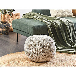 Beliani Pouf TRIMAN Beige clair Coton