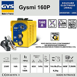 Poste de soudure Gys GYSMI 160 P 30077