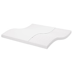 vidaXL Matelas en mousse blanc 200x200 cm 7 zones dureté 20 ILD