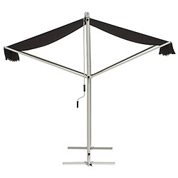 Acheter Outsunny Store double pente manuel rétractable inclinaison réglable acier époxy blanc polyester imperméabilisé anti-UV gris dim. 3,95L x 2,94l x 2,50H m