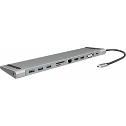 LogiLink UA0373 Station daccueil pour ordinateur portable Adapté aux marques: universel alimentation USB-C, lecteur de cartes intégré