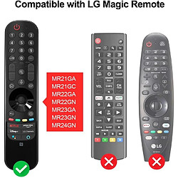 SANAG 2Pcs Coque Housse Telecommande Silicone Compatible Avec Lg Mr21Ga Mr21Gc Mr22Gn Mr22Ga Mr23Gn Oled Qned Smart Tv,Protection Coque Telecommande Pour Lg Magic Remote Control 2024(2Pcs Noir)