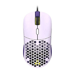 Universal Souris RVB légère, ergonomique, en nid d'abeille, 16 000 dpi, macro programmée, dextérité, jeux/PC de bureau | Mouse (violet)