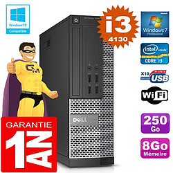 PC DELL 7020 SFF Core I3-4130 Ram 8Go Disque 250 Go Graveur DVD Wifi W7 - Occasion