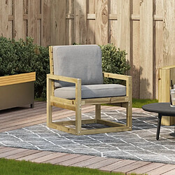 Avis Maison Chic Chaise/Fateuill de jardin 57,5x63x76 cm bois de pin imprégné -GKD73268