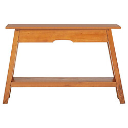 vidaXL Table console 110x30x75 cm bois massif d'acajou