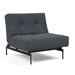 Inside 75 Fauteuil modulable ILB 202 acier noir tissu Mozart Grey Bronze