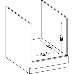 Avis Tbs Meuble bas pour four encastrable avec plan de travail - Décor chene sonoma - L 60 x P 51,6 x H 85 cm - LASSEN