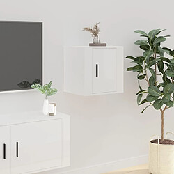 Avis vidaXL Meubles TV muraux 2 pcs Blanc brillant 40x34,5x40 cm