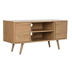 Avis Pegane Meuble TV en bois MDF naturel et métal - Longueur 120 x Profondeur 40 x hauteur 57 cm