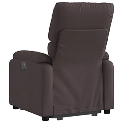 Acheter vidaXL Fauteuil inclinable électrique marron foncé tissu