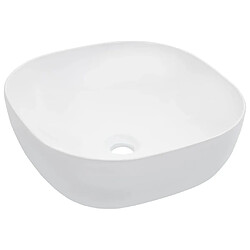 vidaXL Lavabo 42,5x42,5x14,5 cm Céramique Blanc