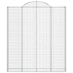 Avis vidaXL Paniers à gabions arqués 11 pcs 200x30x220/240 cm fer galvanisé