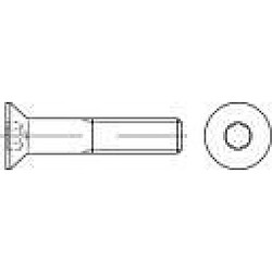 Vis svasate M3 6 mm intérieur 6 pans dIN 7991 ISO 10642 acier inoxydable 100 pièces. TOOLCRAFT 401628