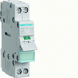 interrupteur modulaire - 2 pôles - 16a - hager sbn216