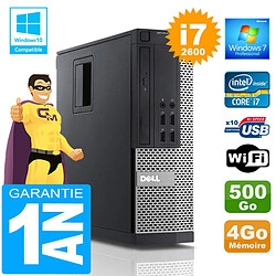 PC DELL 990 SFF Core I7-2600 Ram 4Go Disque 500 Go Wifi W7 - Occasion