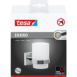 tesa Support pour verre à dents EKKRO, avec colle, chromé ()