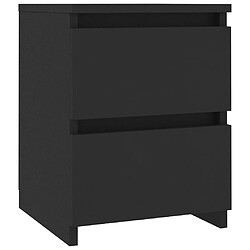 Avis vidaXL Tables de chevet 2 pcs Noir 30x30x40 cm Bois d'ingénierie