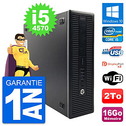 PC HP ProDesk 600 G1 SFF Intel i5-4570 RAM 16Go Disque Dur 2To Windows 10 Wifi - Occasion