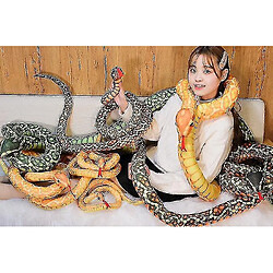 Avis Universal 1,1 mètres Belle simulation Snake Toys Toys Giant Snake Cobra Animaux Python Soft Bardedbrown