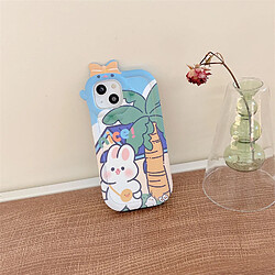 GUPBOO Étui pour iPhone12 été cool lapin mignon étui pour téléphone portable fille