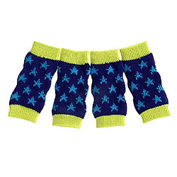 4 pcs doux coton chaussettes de chien de compagnie mignon non-slip jambières pour animaux de compagnie xl