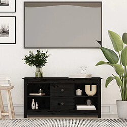 vidaXL Meuble TV Noir 103x36,5x52 cm Bois de pin massif