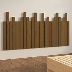 Avis vidaXL Tête de lit murale Marron miel 166x3x80 cm Bois massif de pin