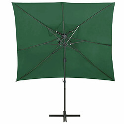 Avis Maison Chic Parasol Jardin | Parasol déporté à double toit Vert 250x250 cm - GKD53339