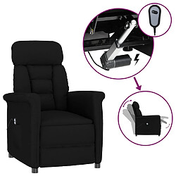 vidaXL Fauteuil inclinable électrique Noir Similicuir daim