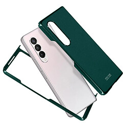 Avizar Coque Samsung Galaxy Z Fold 3 Avant et Arrière Rigide Fine et Légère Vert Métal