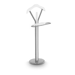 Helloshop26 Portant valet de nuit acier blanc/argent 14_0003900