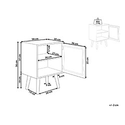 Avis Beliani Table de chevet Bois clair ALMO