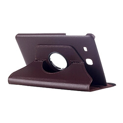 Acheter Wewoo Housse Étui marron pour Samsung Galaxy Tab E 9.6 Litchi Texture en cuir de rotation de 360 degrés avec support multifonctionnel