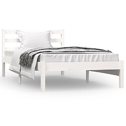 vidaXL Cadre de lit sans matelas 90x190 cm blanc