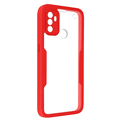 Avizar Coque Oppo A53 et A53s Dos Plexiglas Avant Polymère Contour rouge